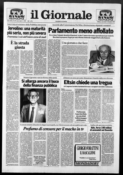 Il giornale : quotidiano del mattino